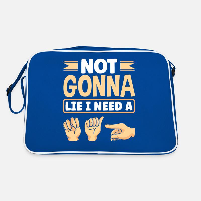 ASL Alphabet American Sing Language ASL Teacher I Retro Tasche