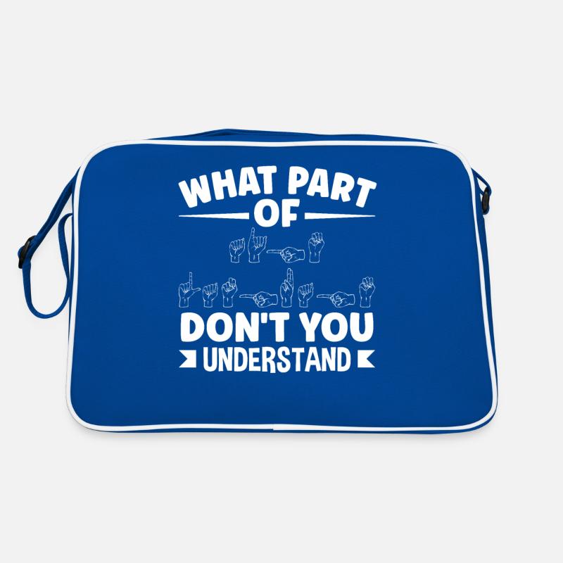 American Sing Language ASL Teacher ASL Alphabet Retro Tasche