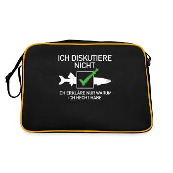 Ich Diskutiere Nicht Ich Erkläre Nur Warum Ich - Retro Tasche - Schwarz/Gold - Hinten