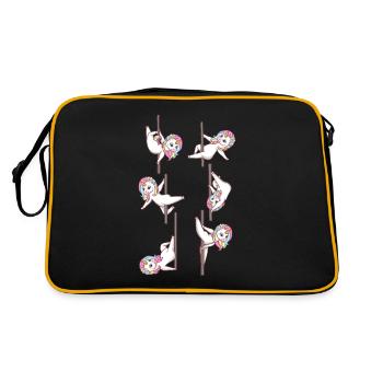 Licorne Pole Dance Pole Dance Danseuse - Sac Retro - noir/or - Dos