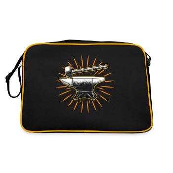 Hammer Anvil Atelier de ferronnerie - Sac Retro - noir/or - Dos