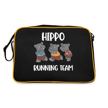 Hippo Running Team Hippo Gift - Retro Bag - black/gold - Back