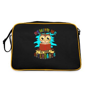 Remind Me To Take Attendance - school teacher - Retro Bag - black/gold - Back