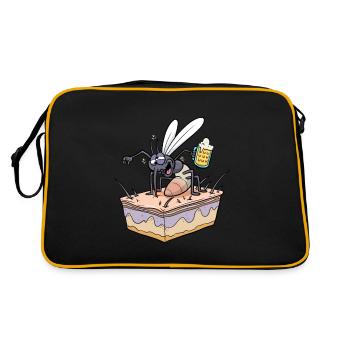 Insecte Moustique Buvant de la bière Moustiques - Sac Retro - noir/or - Dos