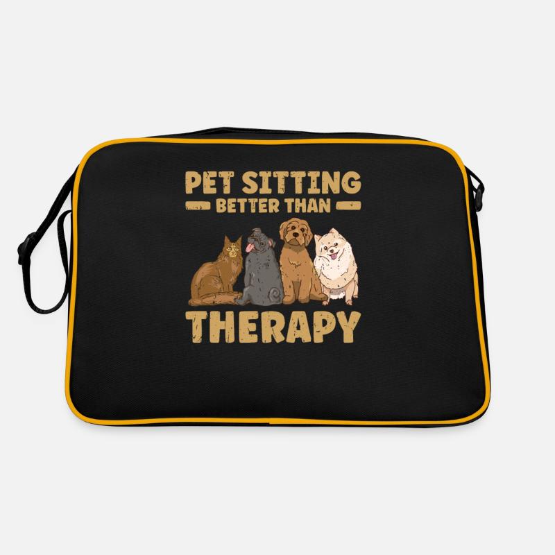 Pet sitting better than therapy - sitting Retro Bag