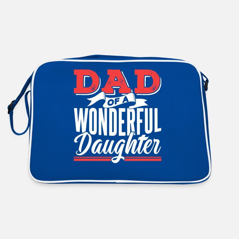 Vater Einer Wunderbaren Tochter Papa Sprüche Papi Retro Tasche