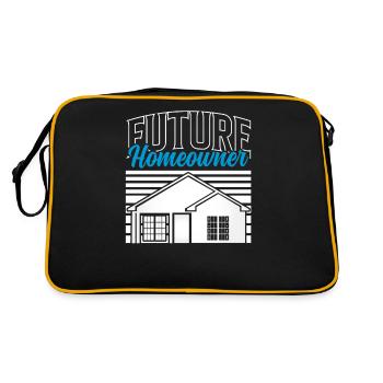 Zukünftiger Hauseigentümer Hausbesitzer Hausherr - Retro Tasche - Schwarz/Gold - Hinten