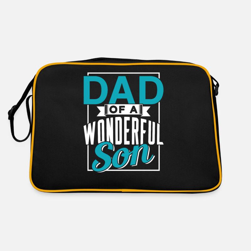 Vater Eines Wunderbaren Sohnes Sprüche Papa Papi Retro Tasche