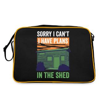 I can't I have plans in the shed sorry - Retro Bag - black/gold - Back