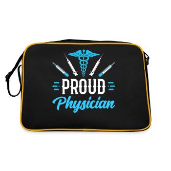 Proud doctor Profession Medicine Doctor - Retro Bag - black/gold - Back