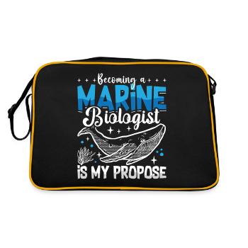 Marine Science Design for an Ocean Student - Retro Bag - black/gold - Back