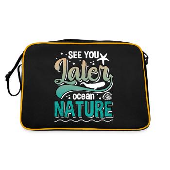 Marine Science Design for an Ocean Student - Retro Bag - black/gold - Back