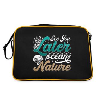 Marine Science Design for an Ocean Student - Retro Bag - black/gold - Back