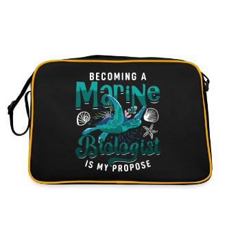 Marine Science Design for an Ocean Student - Retro Bag - black/gold - Back