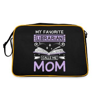 Ma bibliothécaire préférée m’appelle maman - Sac Retro - noir/or - Dos