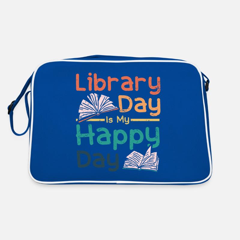 Library day is my happy day Retro Tasche
