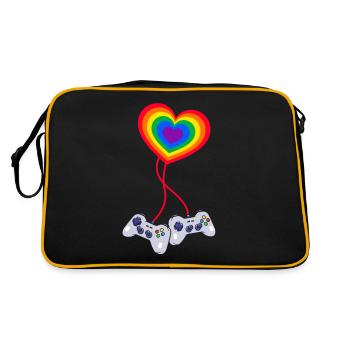 LGBT Pride LGBTQ Pride - Retro Tasche - Schwarz/Gold - Hinten
