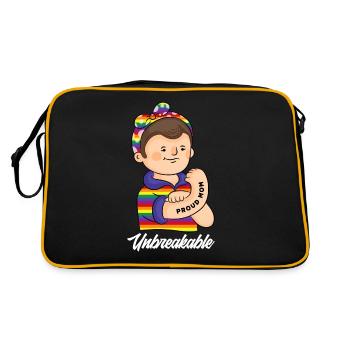 LGBT Pride LGBTQ Pride - Retro Tasche - Schwarz/Gold - Hinten