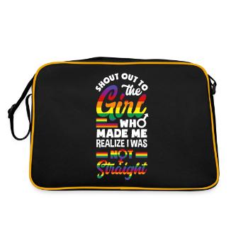 LGBT Pride LGBTQ Pride - Retro Tasche - Schwarz/Gold - Hinten