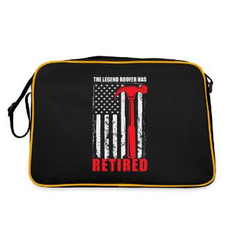 The Legend Has Rettired Funny Toiture de toit - Sac Retro - noir/or - Dos