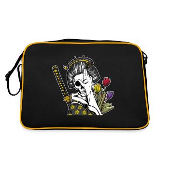 Squelette de samouraï japonais Bushido - Sac Retro - noir/or - Dos