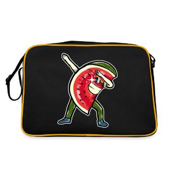 Dabbing Dab Dabbende Pastèque Melon Été - Sac Retro - noir/or - Dos