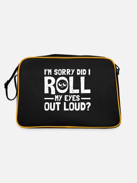 Est-ce que j’ai roulé des yeux à haute voix Sarcasme Ironie - Sac Retro - noir/or - Dos