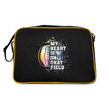 My Heart Is On That Field American Football Mom - Retro Bag - black/gold - Back