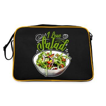 J’adore la salade végétarienne Dictons végétaliens - Sac Retro - noir/or - Dos