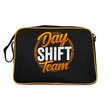 Team of the day shift shift work day shift - Retro Bag - black/gold - Back