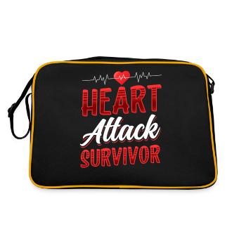 Survivor of a Heart Attack Heart Attack - Retro Bag - black/gold - Back
