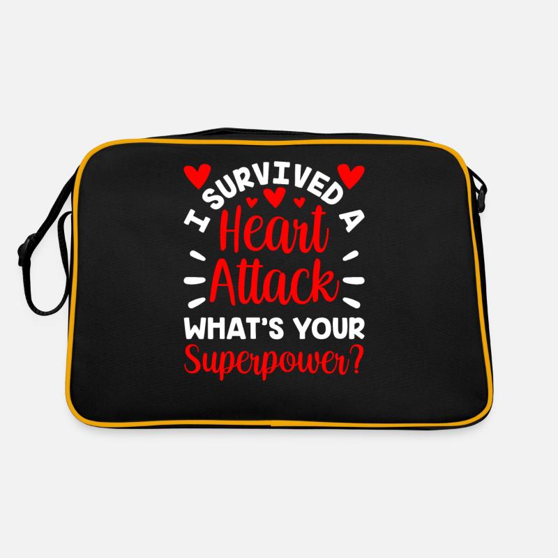 I survived a heart attack Retro Bag