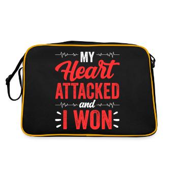 My heart attacked and I won - Retro Bag - black/gold - Back