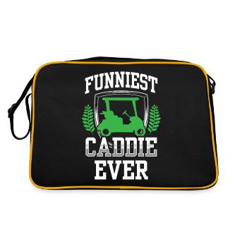 The Funniest Caddie Ever Golf Golfing - Retro Bag - black/gold - Back