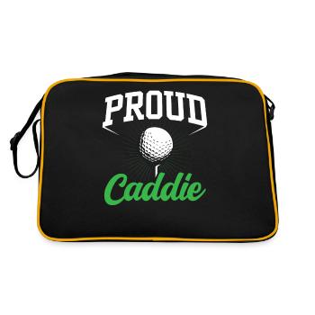 Fier Caddie Golf golfeur Profession - Sac Retro - noir/or - Dos