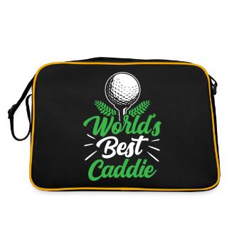 The best caddie in the world Golf Golf Golfer - Retro Bag - black/gold - Back