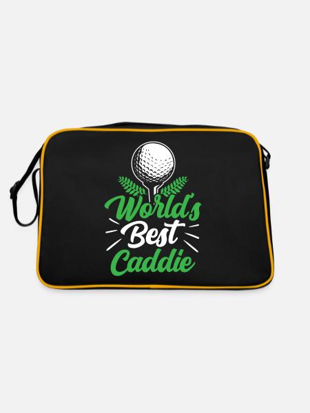 The best caddie in the world Golf Golf Golfer - Retro Bag - black/gold - Back
