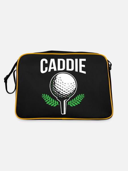Caddie Golfing Profession Golfer Golfer - Retro Bag - black/gold - Back