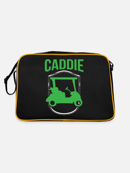 Caddie Profession Golfer Golf Golf - Retro Bag - black/gold - Back