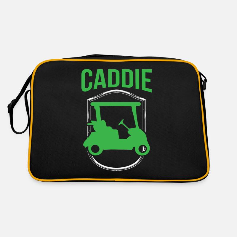Caddie Beruf Golfer Golf Golfen Retro Tasche