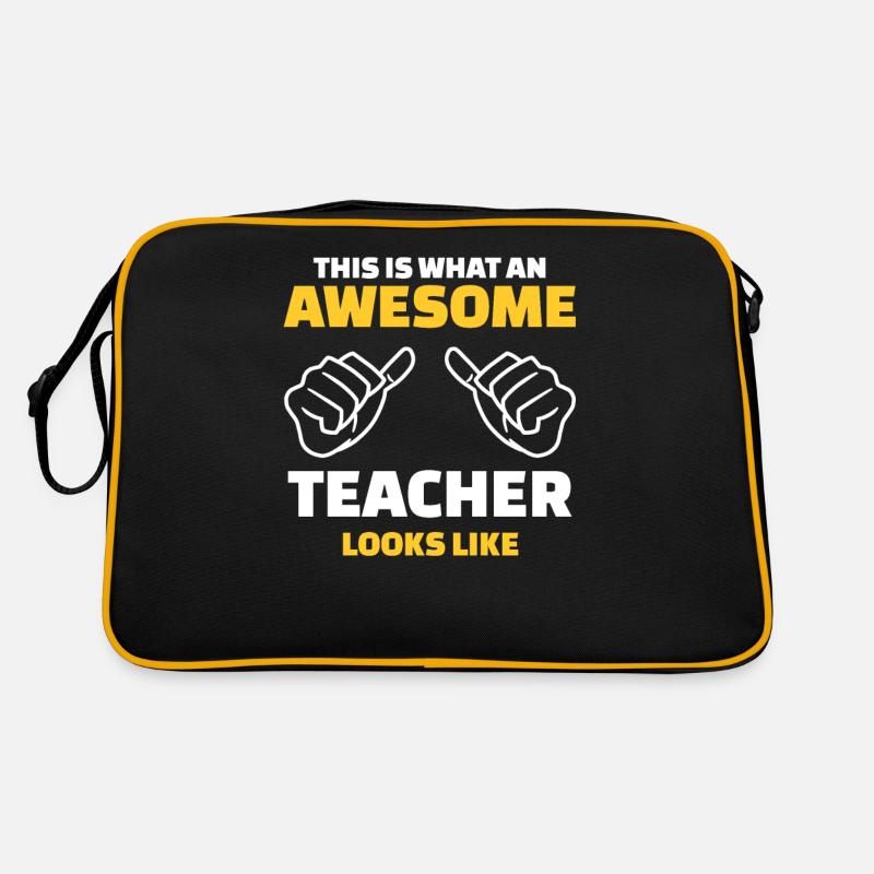 This Is What An Awesome Teacher Looks Like Retro Bag