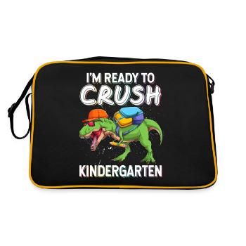 I'm Ready To Crush Kindergarten Dinosaur Back - Sac Retro - noir/or - Dos