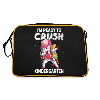 I'm Ready To Crush Kindergarten Unicorn - Sac Retro - noir/or - Dos