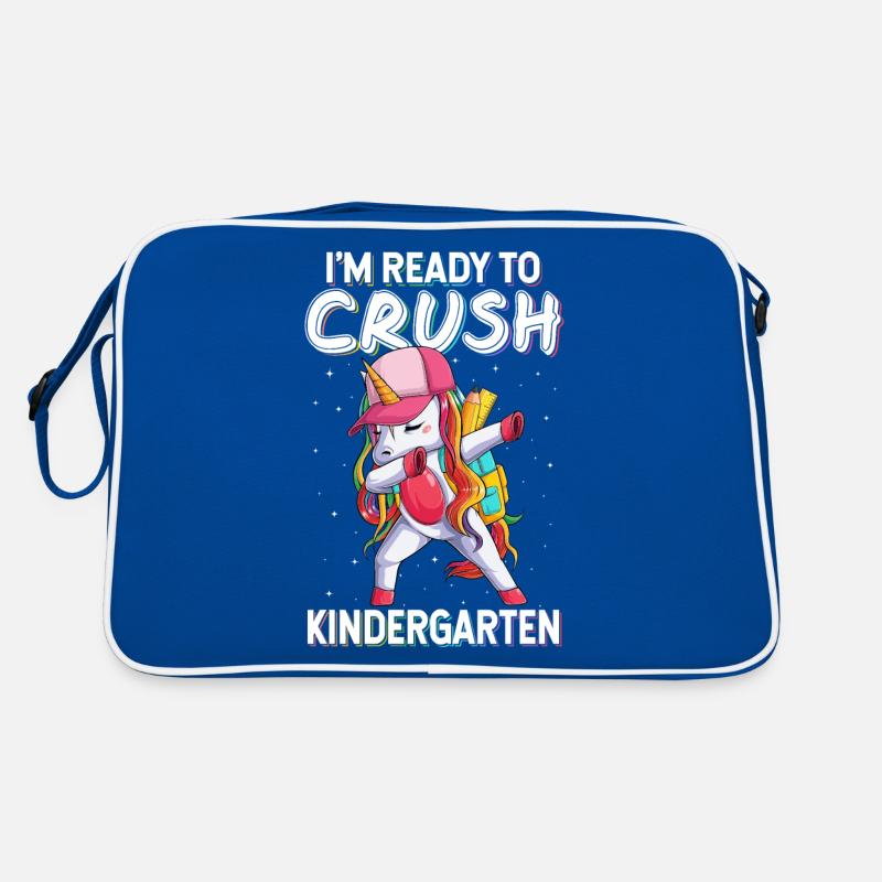 Ich bin bereit, Kindergarten Einhorn zu zerquetschen Retro Tasche