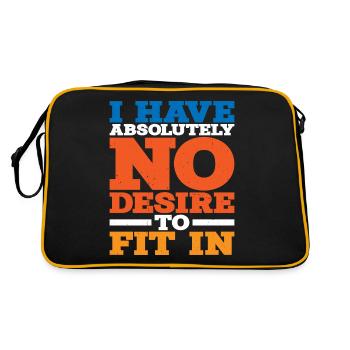 I Have Absolutely No Desire To Fit In - Retro Bag - black/gold - Back