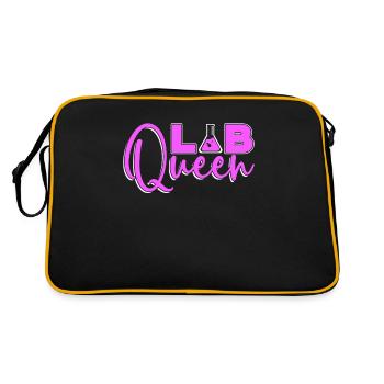 Labortechniker Lab Queen Wissenschaft Geschenk - Retro Tasche - Schwarz/Gold - Hinten