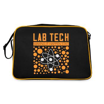 Laboratory Technician Lab Tech Science Gift - Retro Bag - black/gold - Back