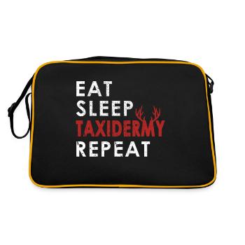 Manger Dormir Répéter Taxidermiste Animal Preperator - Sac Retro - noir/or - Dos