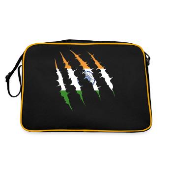 Voyage Inde Cadeau - Sac Retro - noir/or - Dos