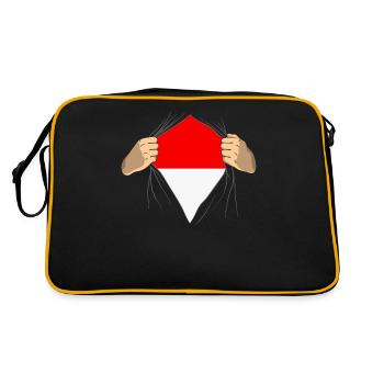 Fier cadeau pour les Indonésiens - Sac Retro - noir/or - Dos